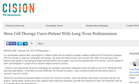 Stem Cell Therapy Cures Patient With Long-Term Parkinsonism