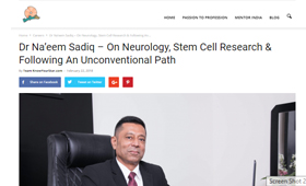 Dr Na’eem Sadiq – On Neurology, Stem Cell Research & Following An Unconventional Path